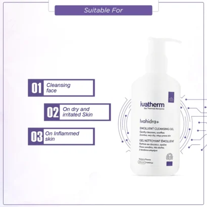 ⁦Ivatherm ايفاثيرم ايفاهيدرا غسول البشرة الجافة cleansing gel⁩ - الصورة ⁦3⁩