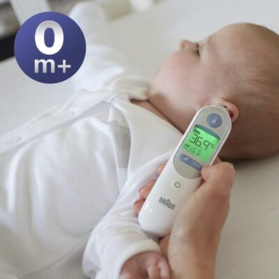 براون ثيرموسكان 7 مقياس حرارة رقمي عن طريق الأذن، وهو العلامة التجارية رقم 1 المستخدمة والموصى بها من قبل الأطباء.