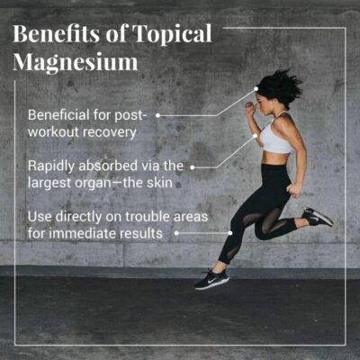 بخاخ المغنيسيوم Magnesium Oil Spray بخاخ مائي يحتوي على تركيز عالٍ من المغنيسيوم،وهو مُصمم لتوفير تخفيف للتوتر في العضلات والمفاصل.