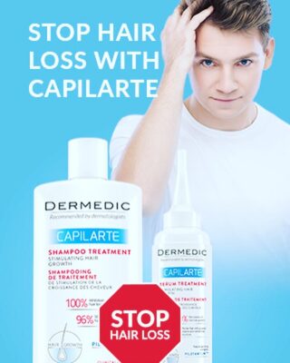 DERMEDIC CAPILARTE شامبو علاجى لتحفيز نمو جميع أنواع الشعرحتي فروة الرأس الحساسة. مكونات فعالة لتحفيز الدورة الدموية في فروة الرأس وتغذية بصيلات الشعر وتقويتها،