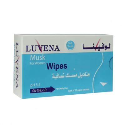 مناديل مسك الطهارة نسائية لوفينا 12حبة LUVENA MUSK