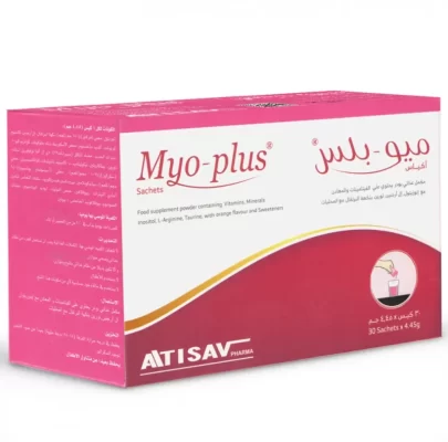 ميو بلس Myo Plus مكمل غذائي مصمم لتحسين الخصوبة عند النساء.يحتوي على مزيج من الفيتامينات والمعادن والأحماض الأمينية التي تساعد في دعم صحة المبيض وتعزيز التبويض