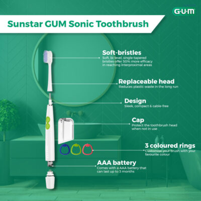 فرشاة اسنان كهربائية GUM ACTIVITAL SONIC SOFT